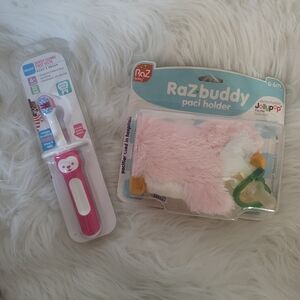 Raz Buddy Paci Holder & MAM 1st Toothbrush NEW BUNDLE
